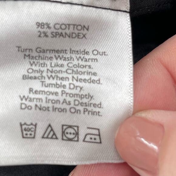 Eddie Bauer Black Corduroy Cotton Stretch Curvy Straight Leg Work Trouser Size 4 - Picture 7 of 8